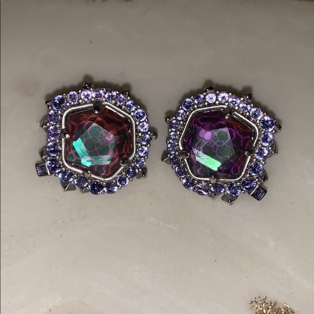 Kendra Scott abelia silver stud earrings